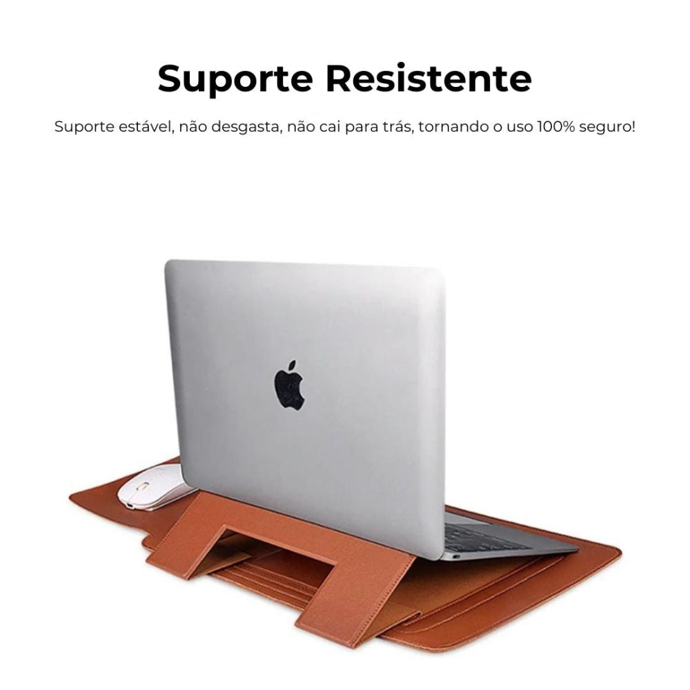 Capa Para Macbook Air/Pro Em Couro Com Suporte Zimoon