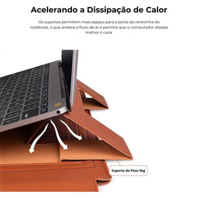 Capa Para Macbook Air/Pro Em Couro Com Suporte Zimoon