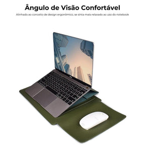 Capa Para Macbook Air/Pro Em Couro Com Suporte Zimoon