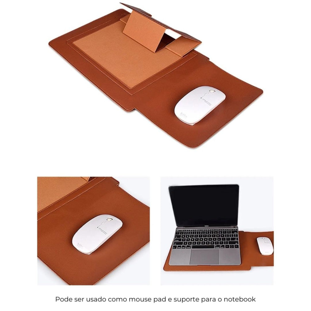 Capa Para Macbook Air/Pro Em Couro Com Suporte Zimoon