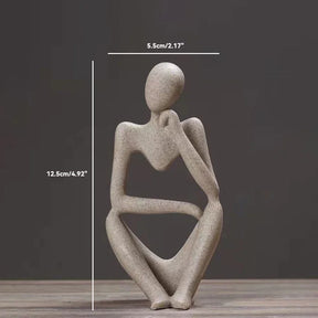 Estatueta Decorativa Minimalista modelo O Pensador - Areia 2 - Estatueta Decorativa Minimalista modelo O Pensador