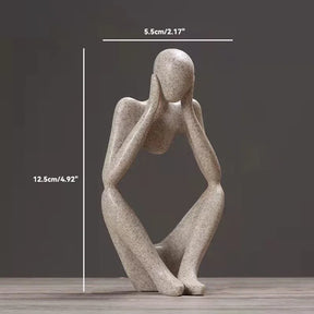 Estatueta Decorativa Minimalista modelo O Pensador - Areia 3 - Estatueta Decorativa Minimalista modelo O Pensador