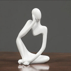 Estatueta Decorativa Minimalista modelo O Pensador - Branco 1 - Estatueta Decorativa Minimalista modelo O Pensador