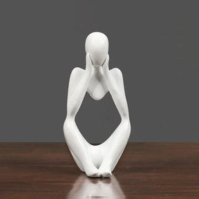Estatueta Decorativa Minimalista modelo O Pensador - Branco 3 - Estatueta Decorativa Minimalista modelo O Pensador