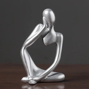 Estatueta Decorativa Minimalista modelo O Pensador - Prata 1 - Estatueta Decorativa Minimalista modelo O Pensador
