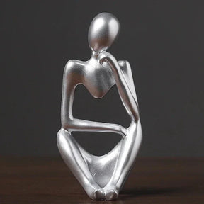 Estatueta Decorativa Minimalista modelo O Pensador - Prata 2 - Estatueta Decorativa Minimalista modelo O Pensador