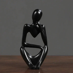 Estatueta Decorativa Minimalista modelo O Pensador - Preto 2 - Estatueta Decorativa Minimalista modelo O Pensador